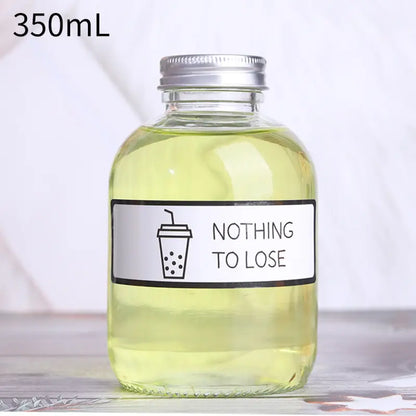 WBK0006 Round Shape Glass Bottles for Beverage Drink - 150ml, 250ml, 350ml, 500ml - Suitable for Juice and Milk