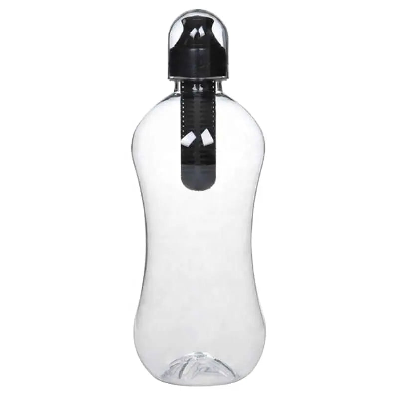 Plastic Bottle with Activated Carbon Filter for Camping Gym, 550ml - WBP0017