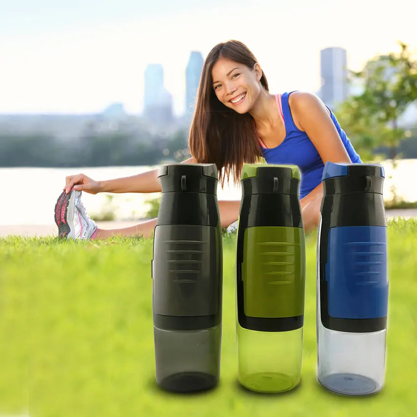 Plastic Bottle with Storage for Sports, 750ml - WBP0019