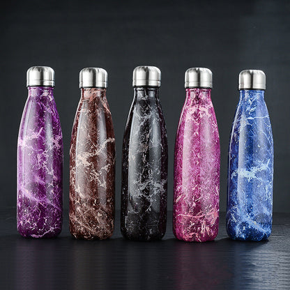 WBS0006 Stainless Steel Cola Shape Vacuum Insulated Flask - 1L (32oz), Perfect for Sports and Outdoor Activities.