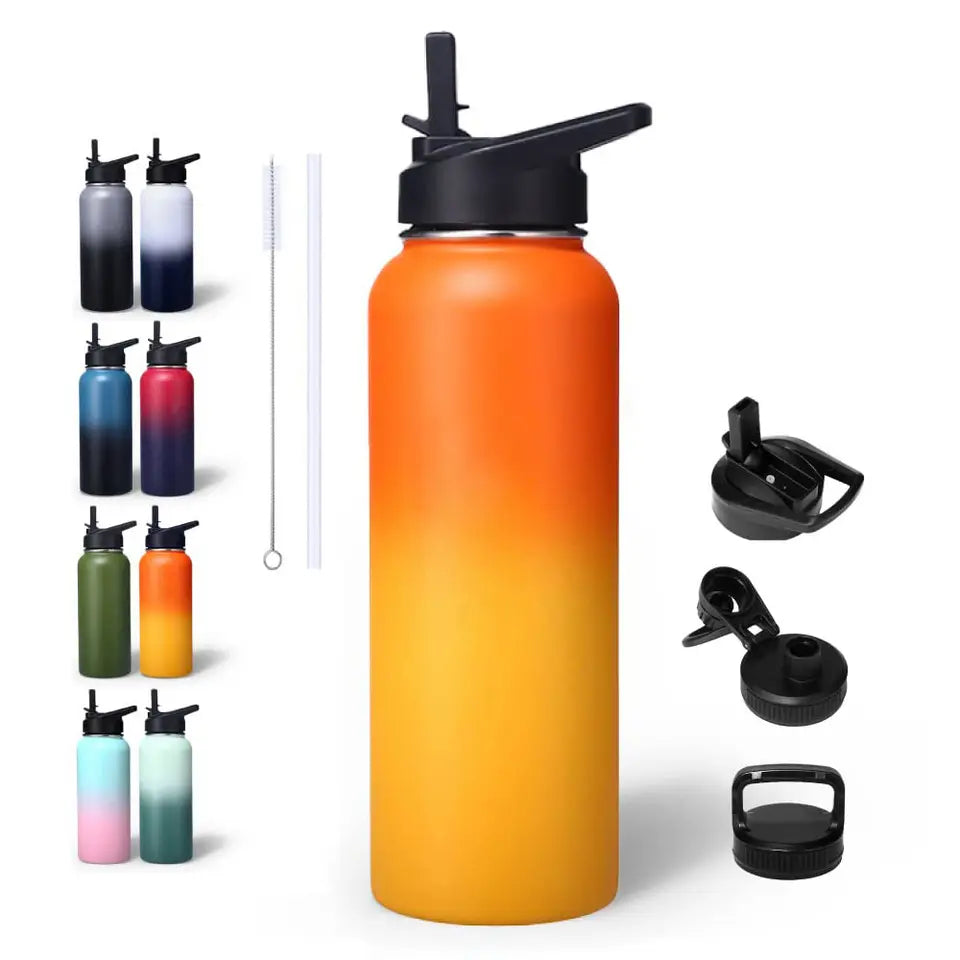 WBS0014 Stainless Steel Water Bottle - Perfect for Sports, Students, Business Gifts - Available in 12oz, 16oz, 18oz, 22oz, 25oz, 1L (32oz), and 40oz sizes