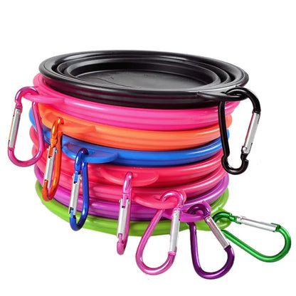 PBF0002 Collapsible Pet Silicone Food Water Bowl with Carabiner