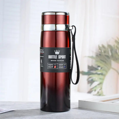 Stainless Steel Insulated Bottle with Handle, 600ml, 800ml, and 1000ml - WBS0035