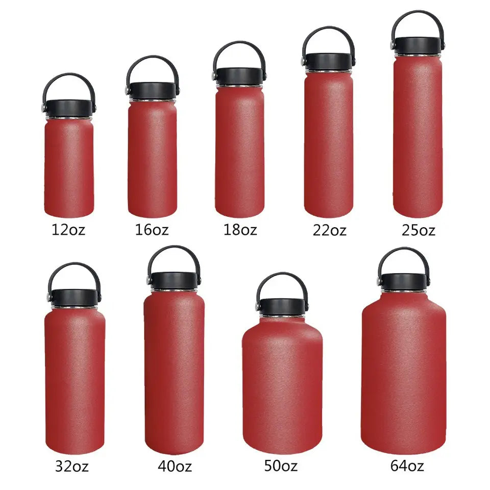 WBS0014 Stainless Steel Water Bottle - Perfect for Sports, Students, Business Gifts - Available in 12oz, 16oz, 18oz, 22oz, 25oz, 1L (32oz), and 40oz sizes