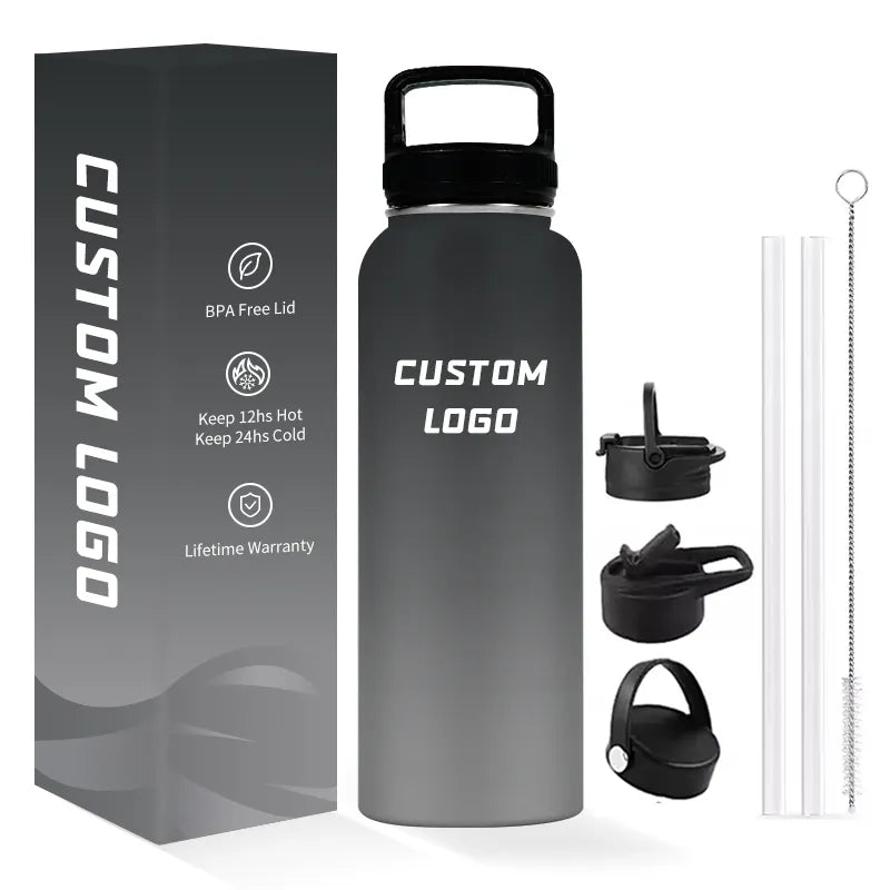 Stainless Steel Double Wall Vacuum Insulated Thermos - Wide Mouth, Sports Bottle, 500ml - WBS0027