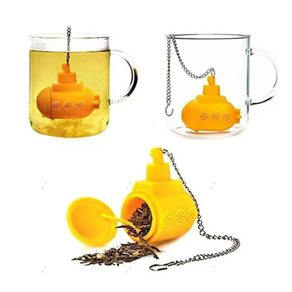 Creative Submarine Tea Infusers Food Grade Silicone Tea Brewer Tea Brewer Tea Bubble Tea Bag Tea Leaker Teaware Accessories