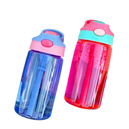WBP0047 Portable Plastic Water Bottles with Straw for Kids - 500ml