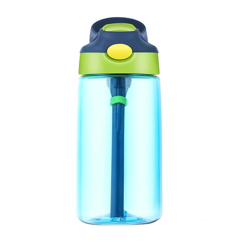 WBP0047 Portable Plastic Water Bottles with Straw for Kids - 500ml