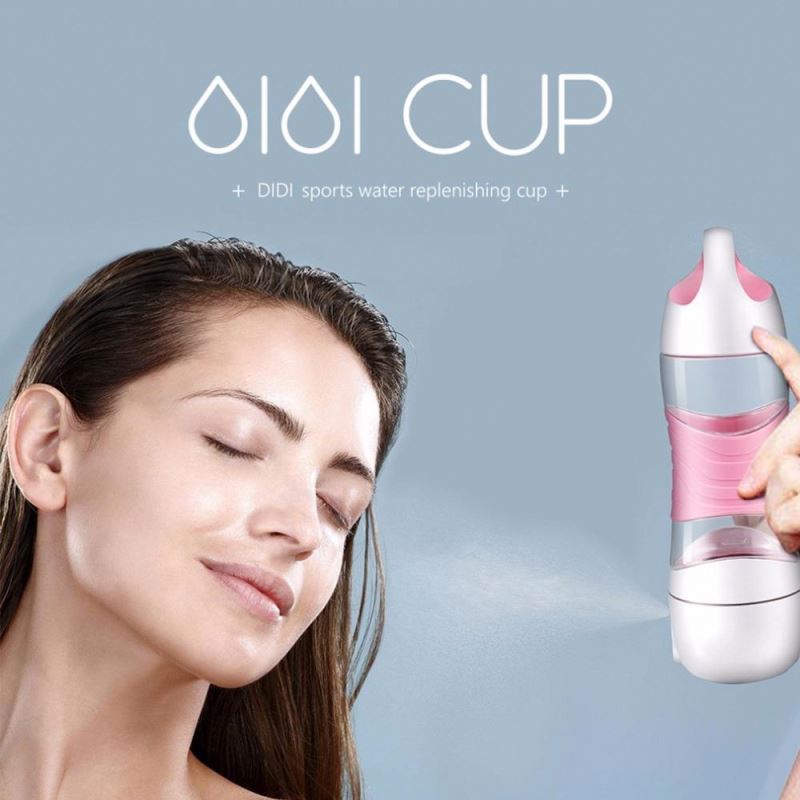 WBP0044 Smart Water Bottle with Mist Sprayer, SOS Lamp, LED Light and Drinking Reminder - 400ml