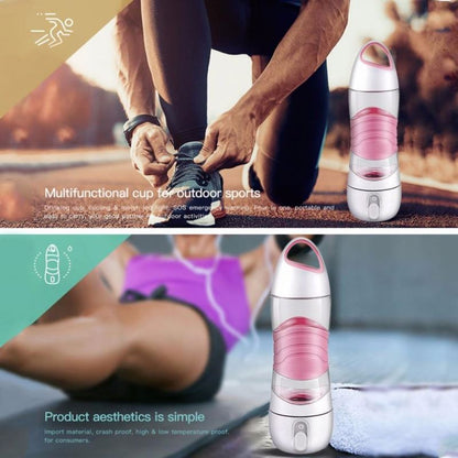 WBP0044 Smart Water Bottle with Mist Sprayer, SOS Lamp, LED Light and Drinking Reminder - 400ml