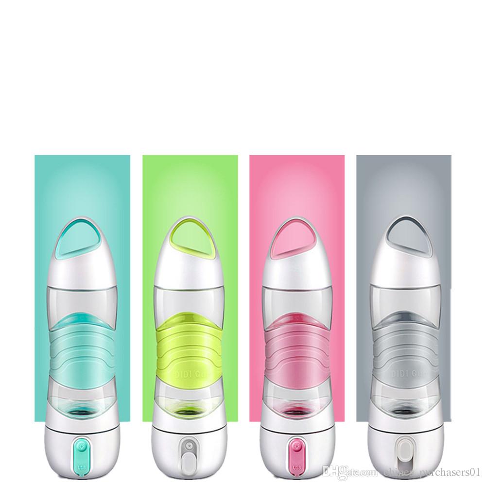 WBP0044 Smart Water Bottle with Mist Sprayer, SOS Lamp, LED Light and Drinking Reminder - 400ml
