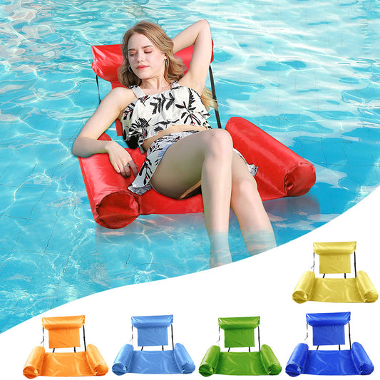 Floating Inflatable Water Hammock, with extra foamboard added