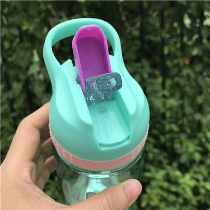WBP0048 Portable Plastic Water Bottles with Straw for Kids - 450ml