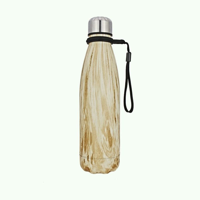 500ml Stainless Steel Double Wall Water Bottle Marble Portable Double Wall PBA Free Vacuum Insualtion Drink Bottle