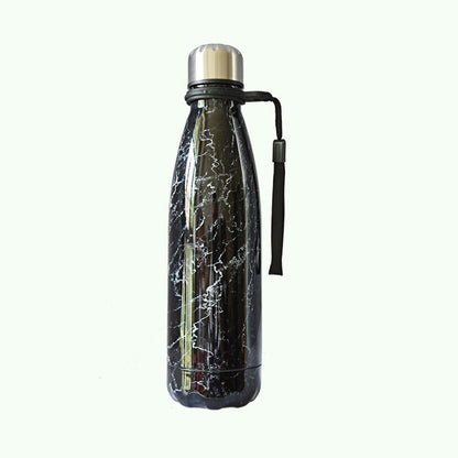 500ml Stainless Steel Double Wall Water Bottle Marble Portable Double Wall PBA Free Vacuum Insualtion Drink Bottle