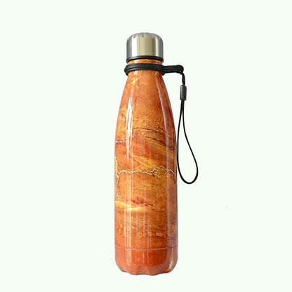 500ml Stainless Steel Double Wall Water Bottle Marble Portable Double Wall PBA Free Vacuum Insualtion Drink Bottle