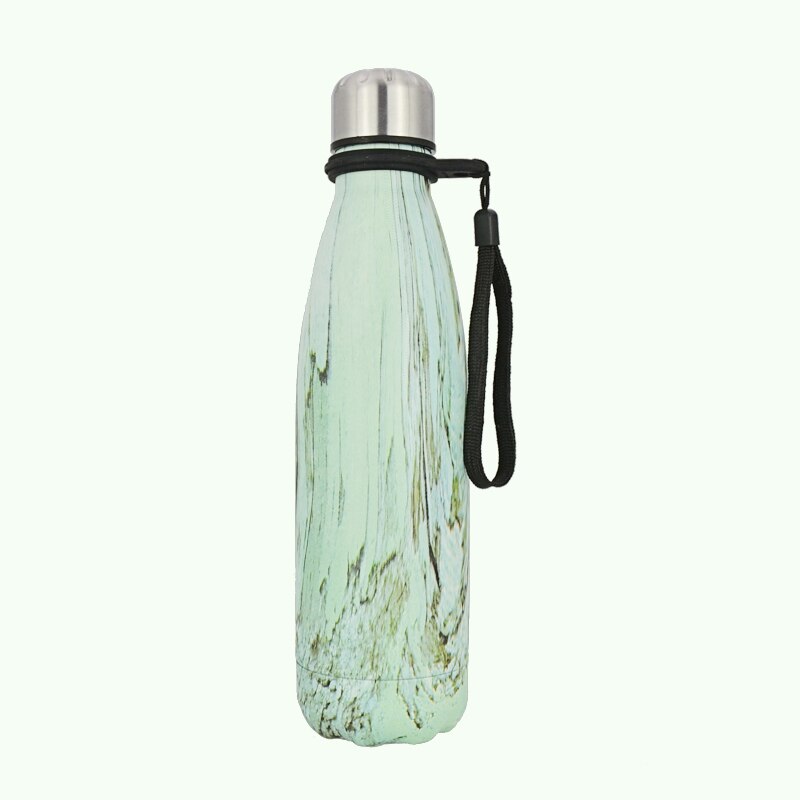 500ml Stainless Steel Double Wall Water Bottle Marble Portable Double Wall PBA Free Vacuum Insualtion Drink Bottle