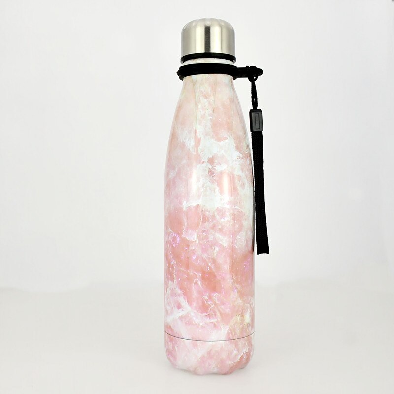 500ml Stainless Steel Double Wall Water Bottle Marble Portable Double Wall PBA Free Vacuum Insualtion Drink Bottle