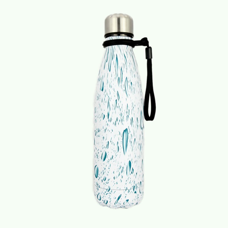 500ml Stainless Steel Double Wall Water Bottle Marble Portable Double Wall PBA Free Vacuum Insualtion Drink Bottle