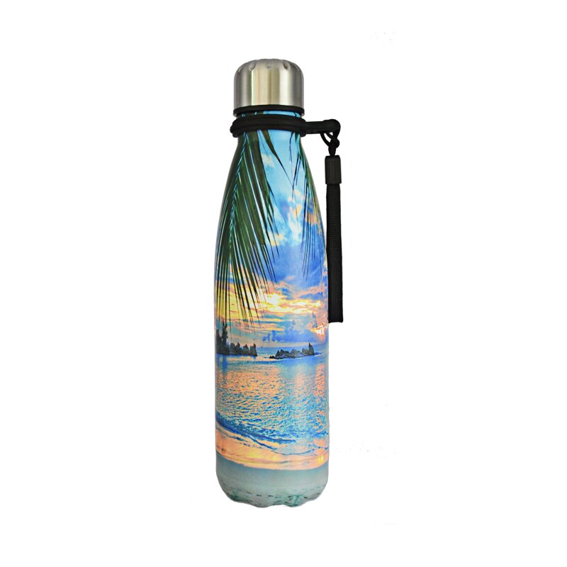 500ml Stainless Steel Double Wall Water Bottle Marble Portable Double Wall PBA Free Vacuum Insualtion Drink Bottle