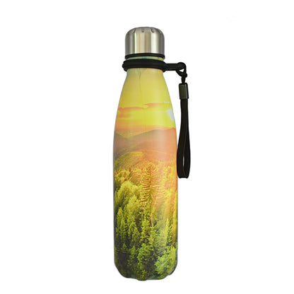 500ml Stainless Steel Double Wall Water Bottle Marble Portable Double Wall PBA Free Vacuum Insualtion Drink Bottle