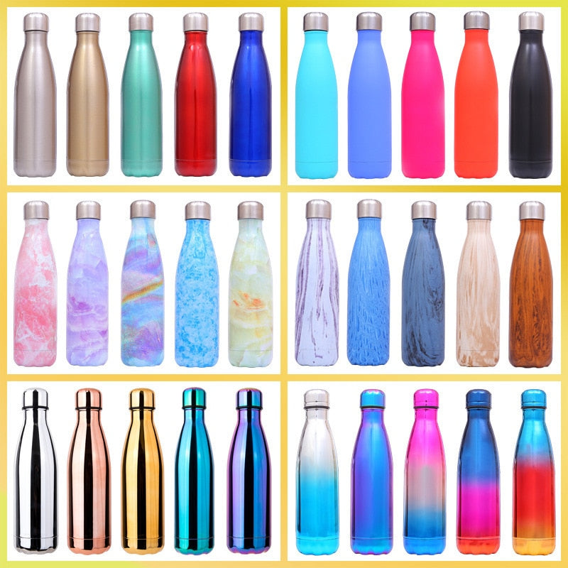 500ml Double-Wall Insulated Vacuum Flask Stainless Steel Water Bottle BPA Free Thermos for Sport Water Bottles