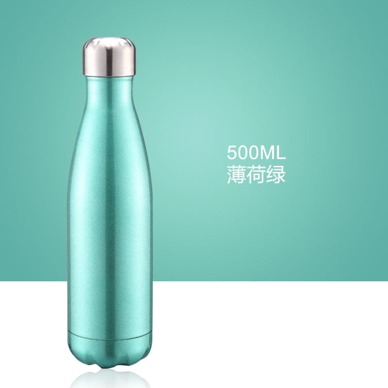 500ml Double-Wall Insulated Vacuum Flask Stainless Steel Water Bottle BPA Free Thermos for Sport Water Bottles