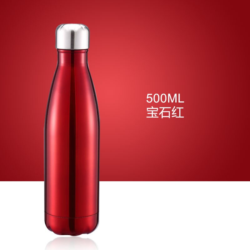 500ml Double-Wall Insulated Vacuum Flask Stainless Steel Water Bottle BPA Free Thermos for Sport Water Bottles