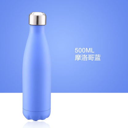 500ml Double-Wall Insulated Vacuum Flask Stainless Steel Water Bottle BPA Free Thermos for Sport Water Bottles