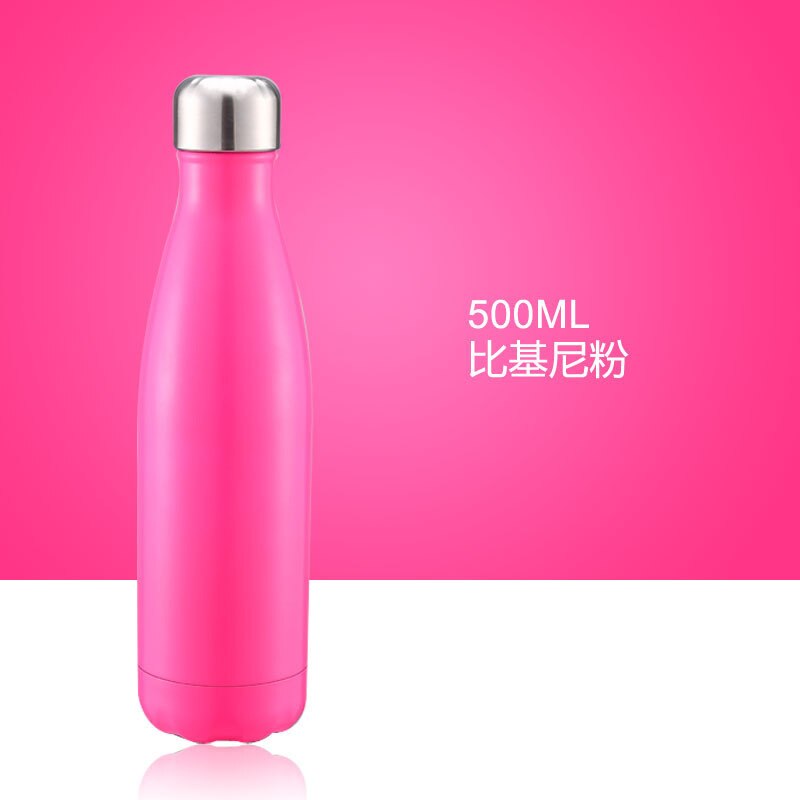 500ml Double-Wall Insulated Vacuum Flask Stainless Steel Water Bottle BPA Free Thermos for Sport Water Bottles