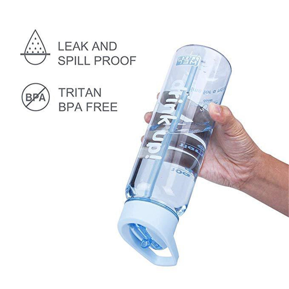 WBP0039 Plastic Water Bottle with Straw - 700ml