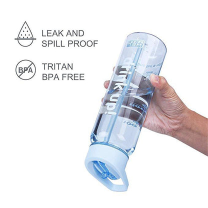 WBP0039 Plastic Water Bottle with Straw - 700ml