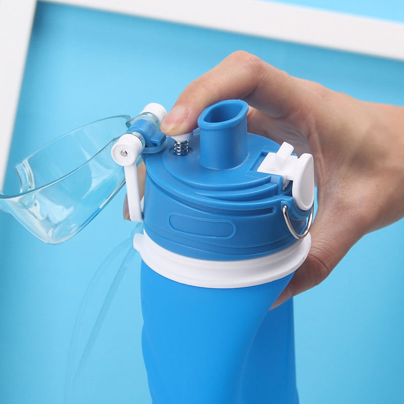 Foldable Silicone Water Bottle with Active Carbon Filter, 750ml - WBI0003