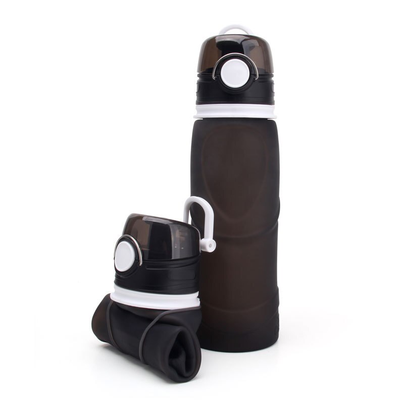 Foldable Silicone Water Bottle with Active Carbon Filter, 750ml - WBI0003