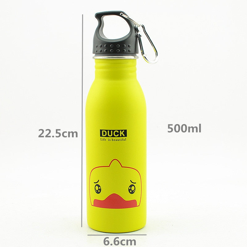 WBS0045 Kids 304 Stainless Steel Sports Water Bottle, Single layer - 500ml