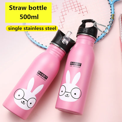 WBS0045 Kids 304 Stainless Steel Sports Water Bottle, Single layer - 500ml