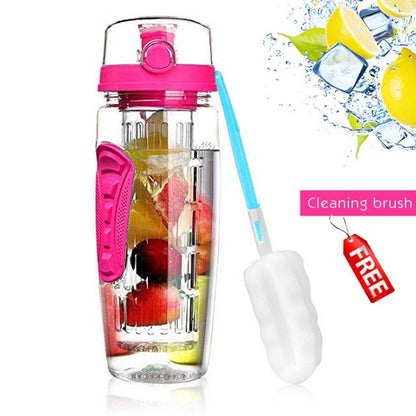 Tritan Plastic Portable Bottle with Fruit Infuser, 1L (32oz) - WBP0009