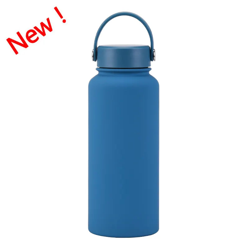 Stainless Steel Vacuum Insulated Flask Thermos with Handle Lid - 1L (32oz) - WBS0005