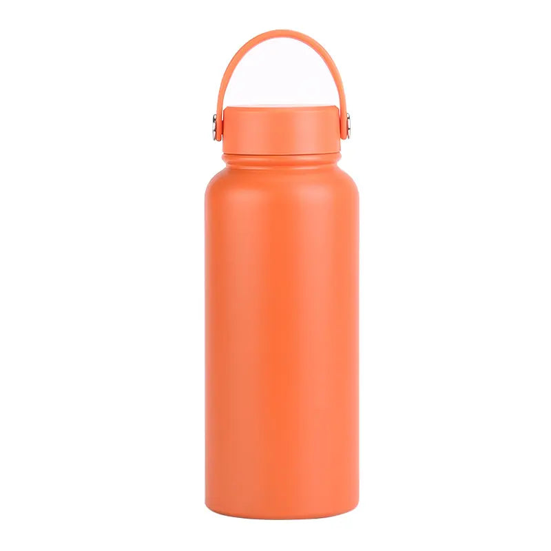 Stainless Steel Vacuum Insulated Flask Thermos with Handle Lid - 1L (32oz) - WBS0005