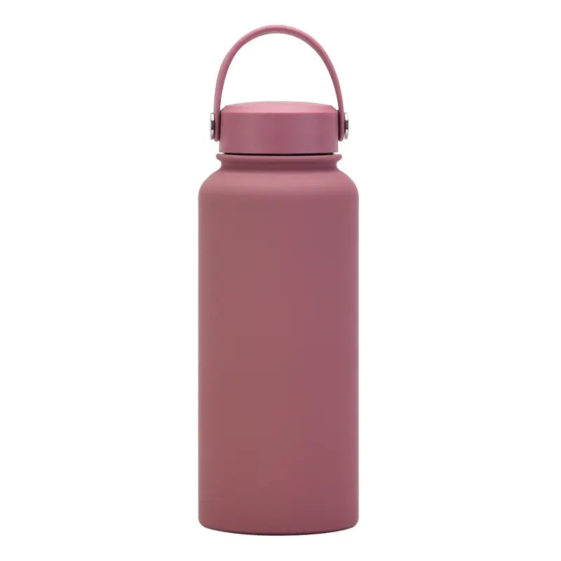 Stainless Steel Vacuum Insulated Flask Thermos with Handle Lid - 1L (32oz) - WBS0005