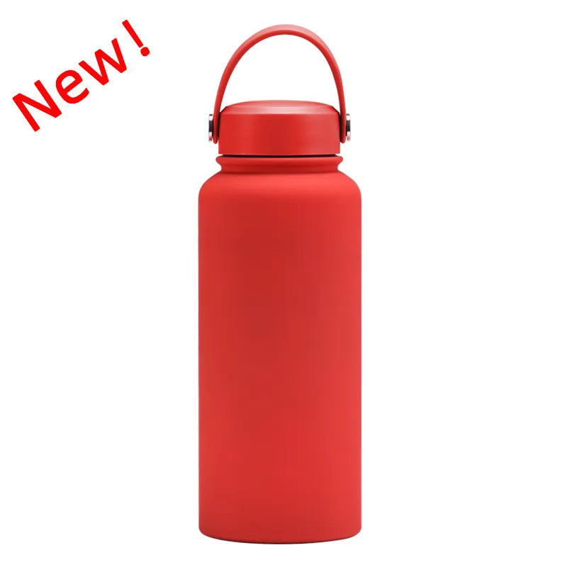 Stainless Steel Vacuum Insulated Flask Thermos with Handle Lid - 1L (32oz) - WBS0005