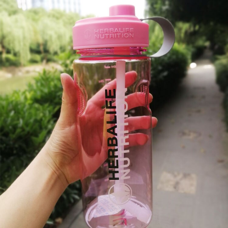 HERBALIFE Plastic Water Bottle with Straw for Camping Sports, 1L - WBP0043