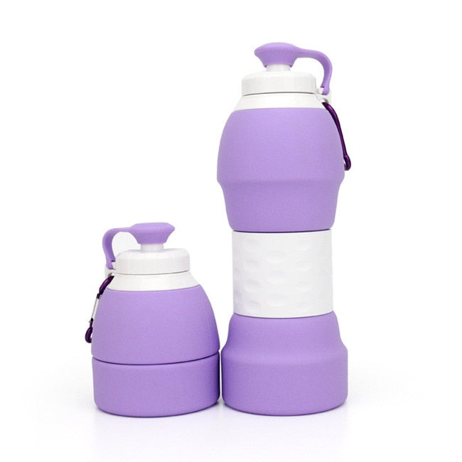 Foldable Silicone Water Bottle for School Students, 580ml(20oz) - WBI0004