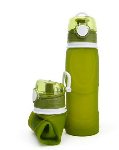 Foldable Silicone Water Bottle with Active Carbon Filter, 750ml - WBI0003