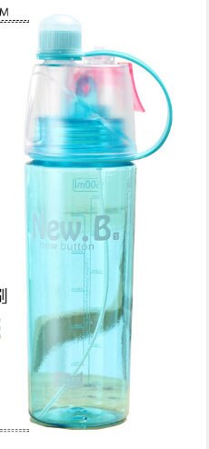 Multifunctional Sports Plastic Bottle with Straw and Spray, 600ml - WBP0024