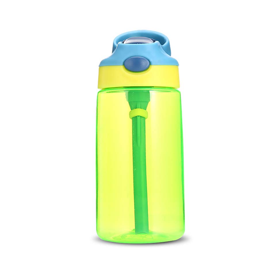 WBP0047 Portable Plastic Water Bottles with Straw for Kids - 500ml