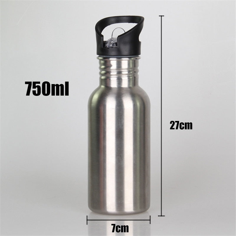 Stainless Steel Double Wall Vacuum Flask - Portable Travel Bottle with Straw and Handle, 750ml - WBS0028