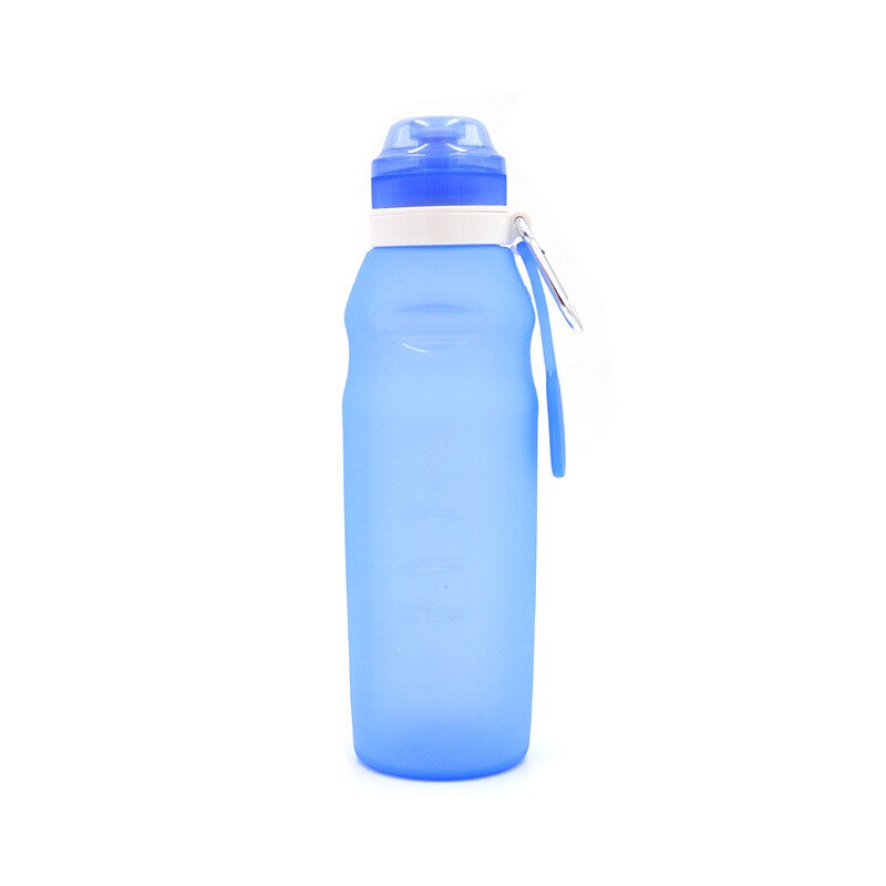 Portable Collapsible Silicone Bottle, 400ml, 600ml, Ideal for Travel and Outdoor Activities - WBI0002