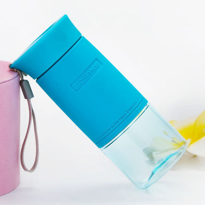 WBP0028 UZSPACE Colorful Silicone Sleeve Sport Tritan Water Bottle - 300ml