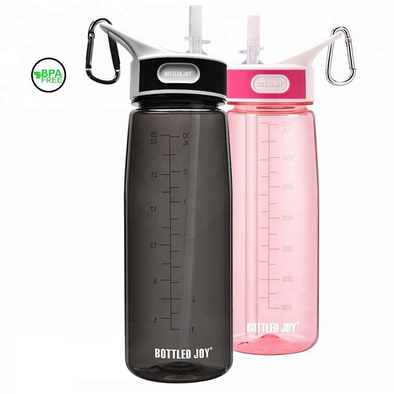 BOTTLE JOY Motivational Plastic Bottle with Flip Top Lid for Sports, 700ml - WBP0018